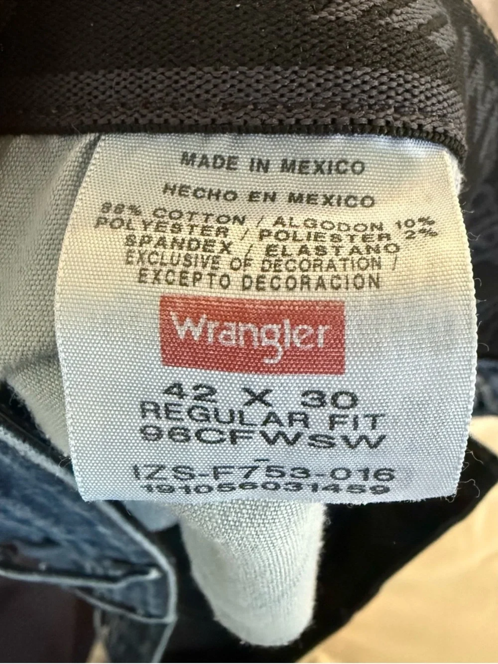 Men's Dark Blue Straight-Leg Wrangler Jeans Regular fit